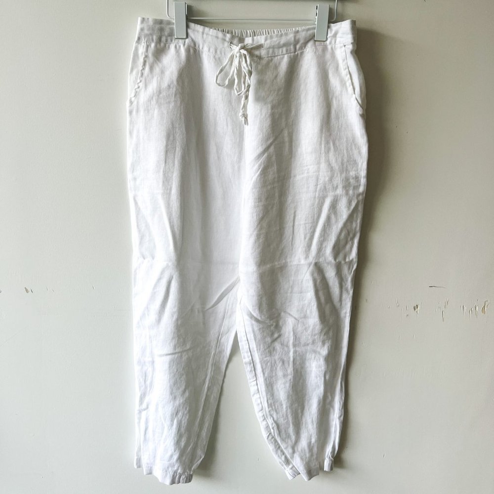 White linen pants size XL
